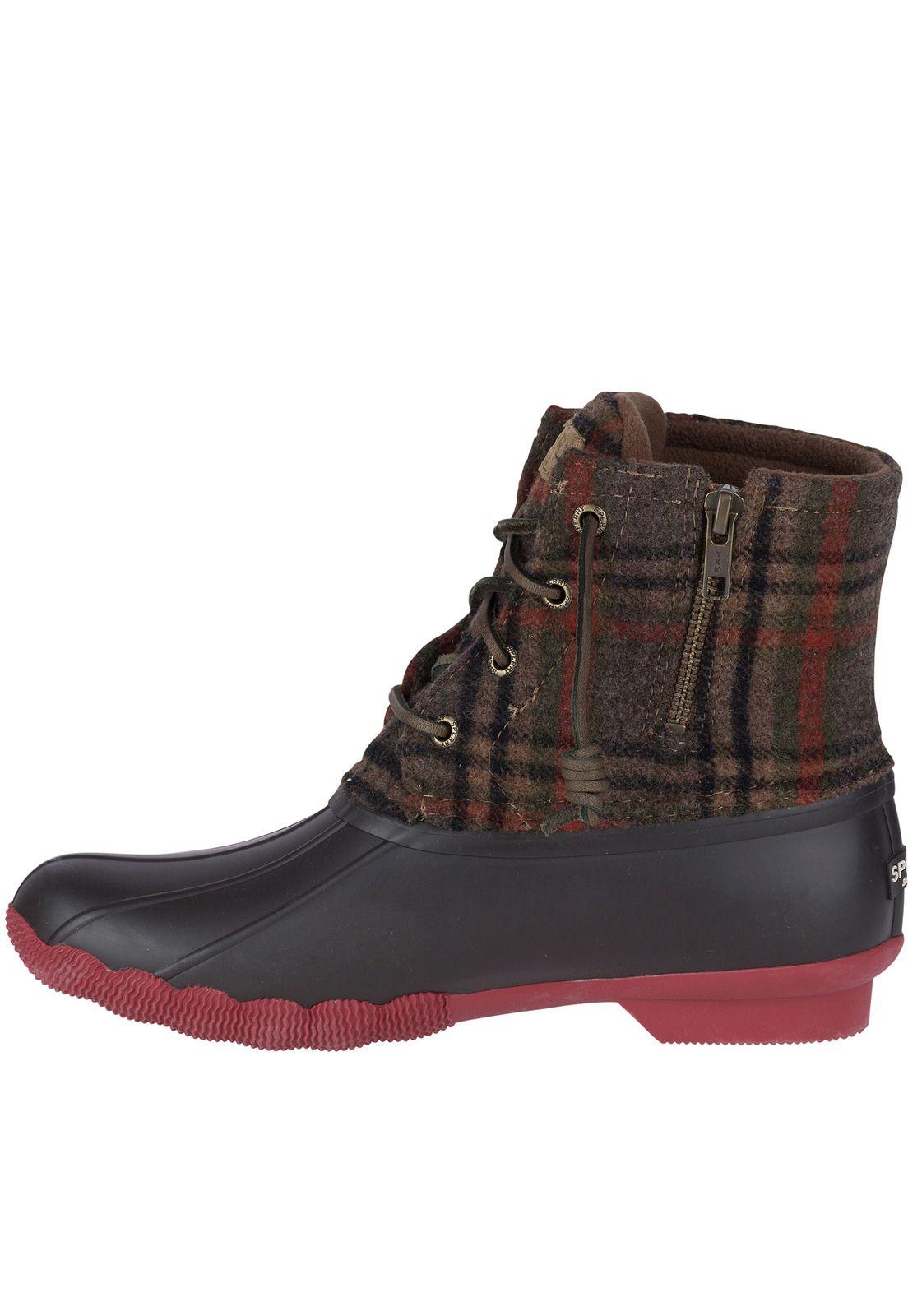 Botín Saltwater Prints Café Mujer Sperry-2