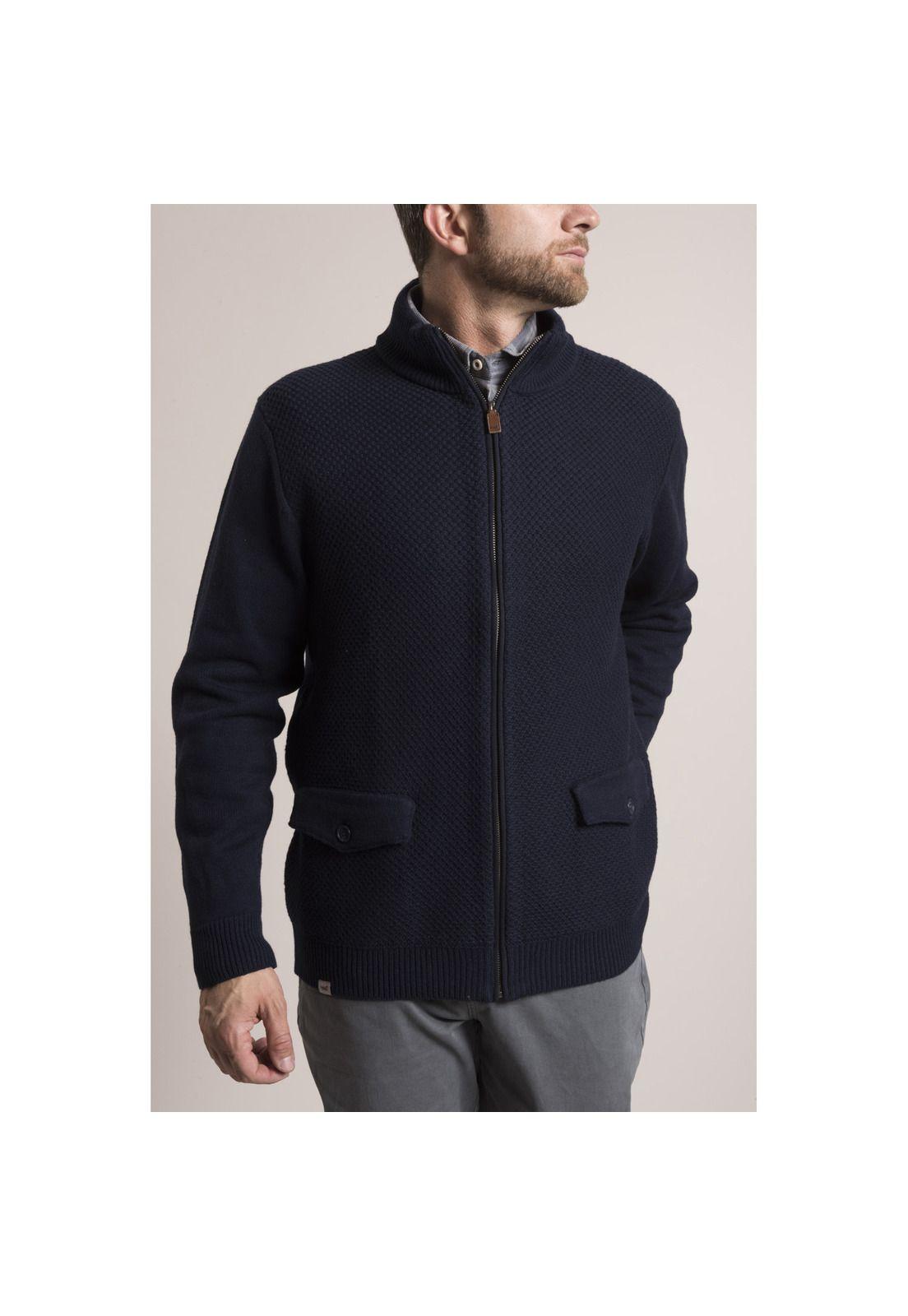 Cardigan PanalRockford Azul Petróleo-1