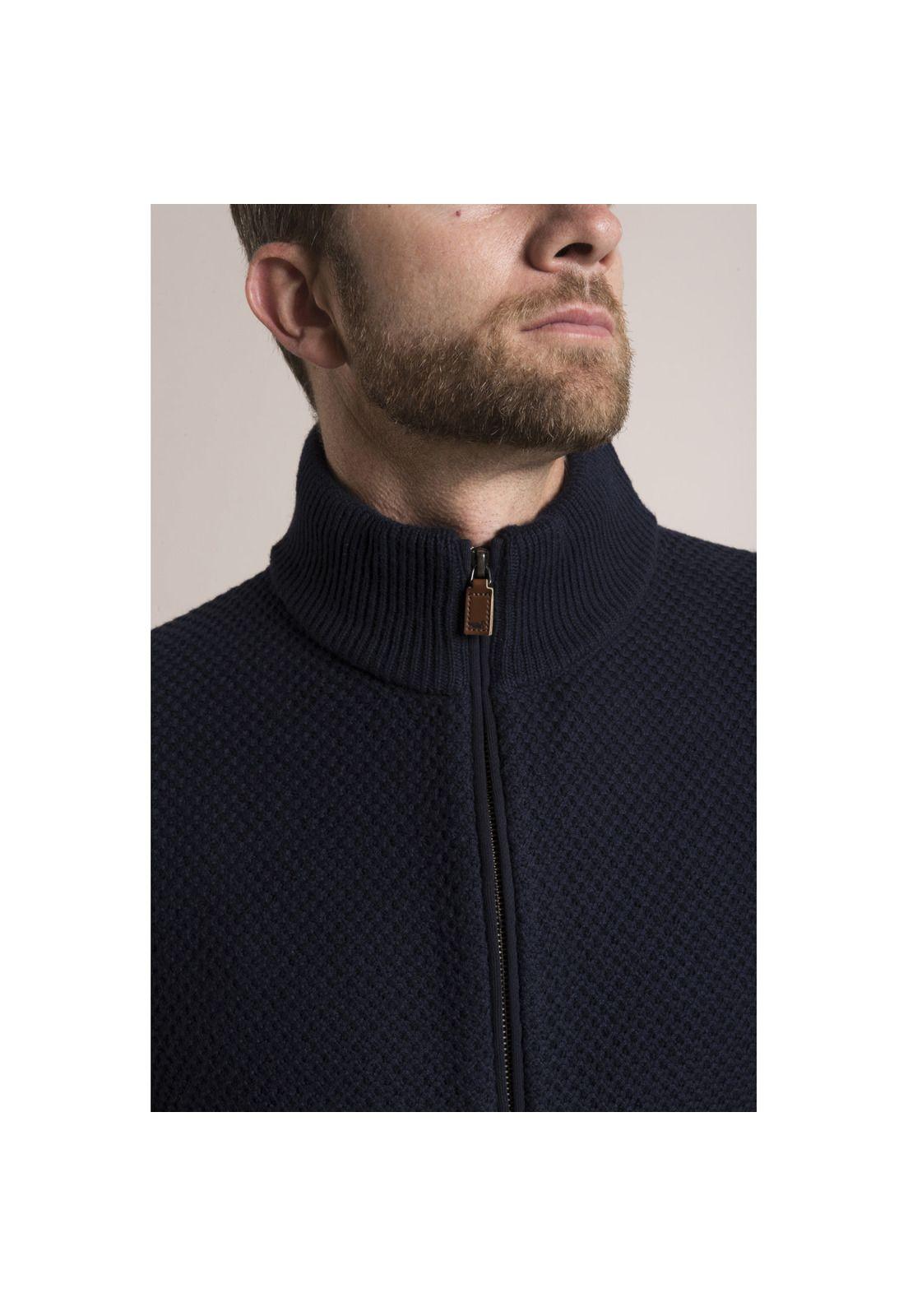 Cardigan PanalRockford Azul Petróleo-3