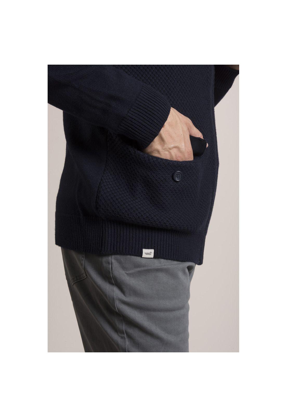 Cardigan PanalRockford Azul Petróleo-4