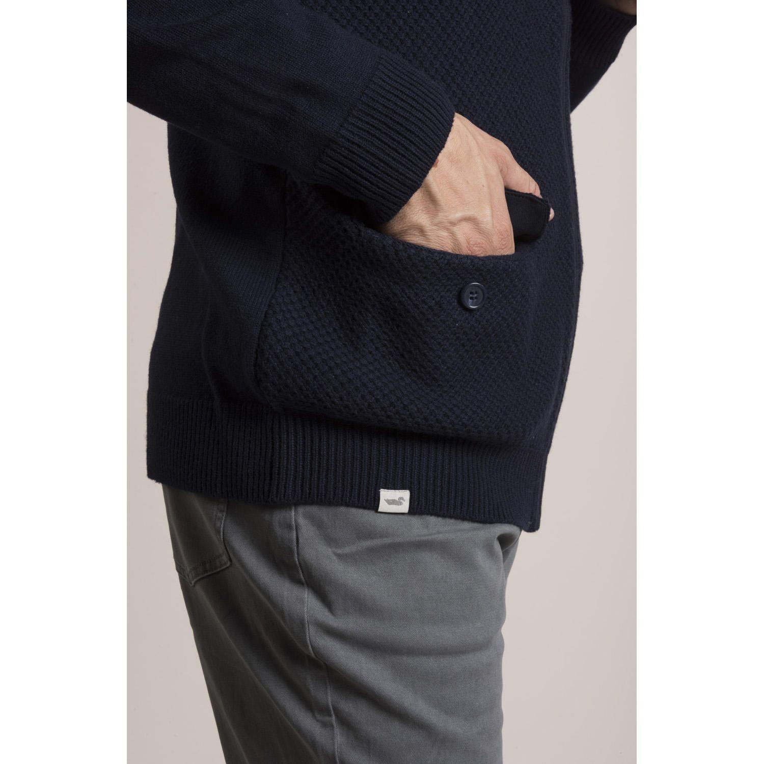 Cardigan PanalRockford Azul Petróleo-4