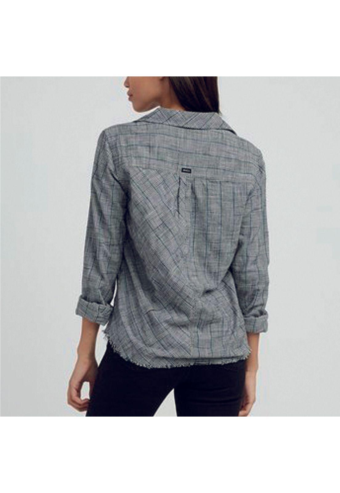 Blusa M/L Mujer Answered Gris Rvca-1