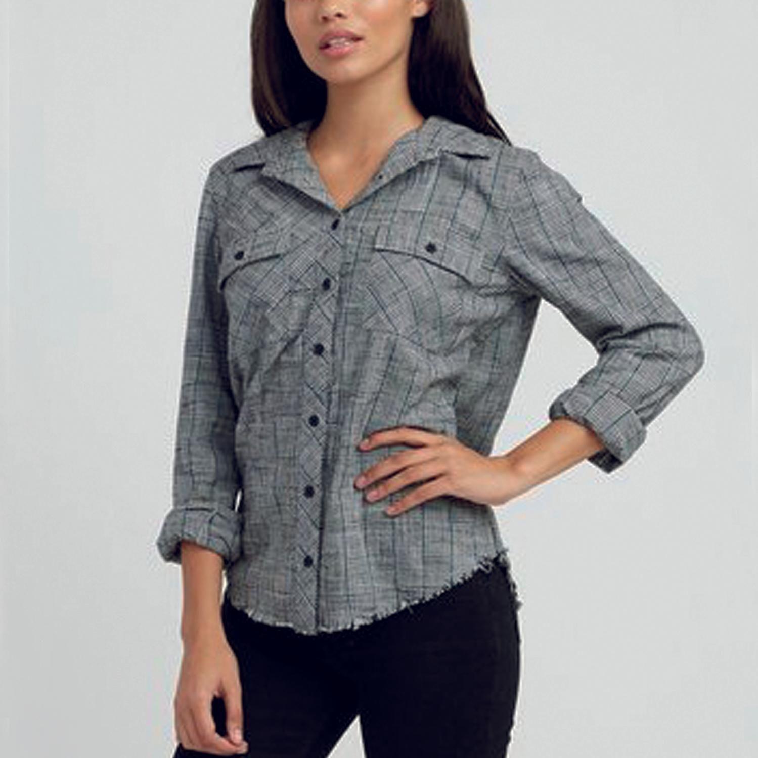 Blusa M/L Mujer Answered Gris Rvca-0