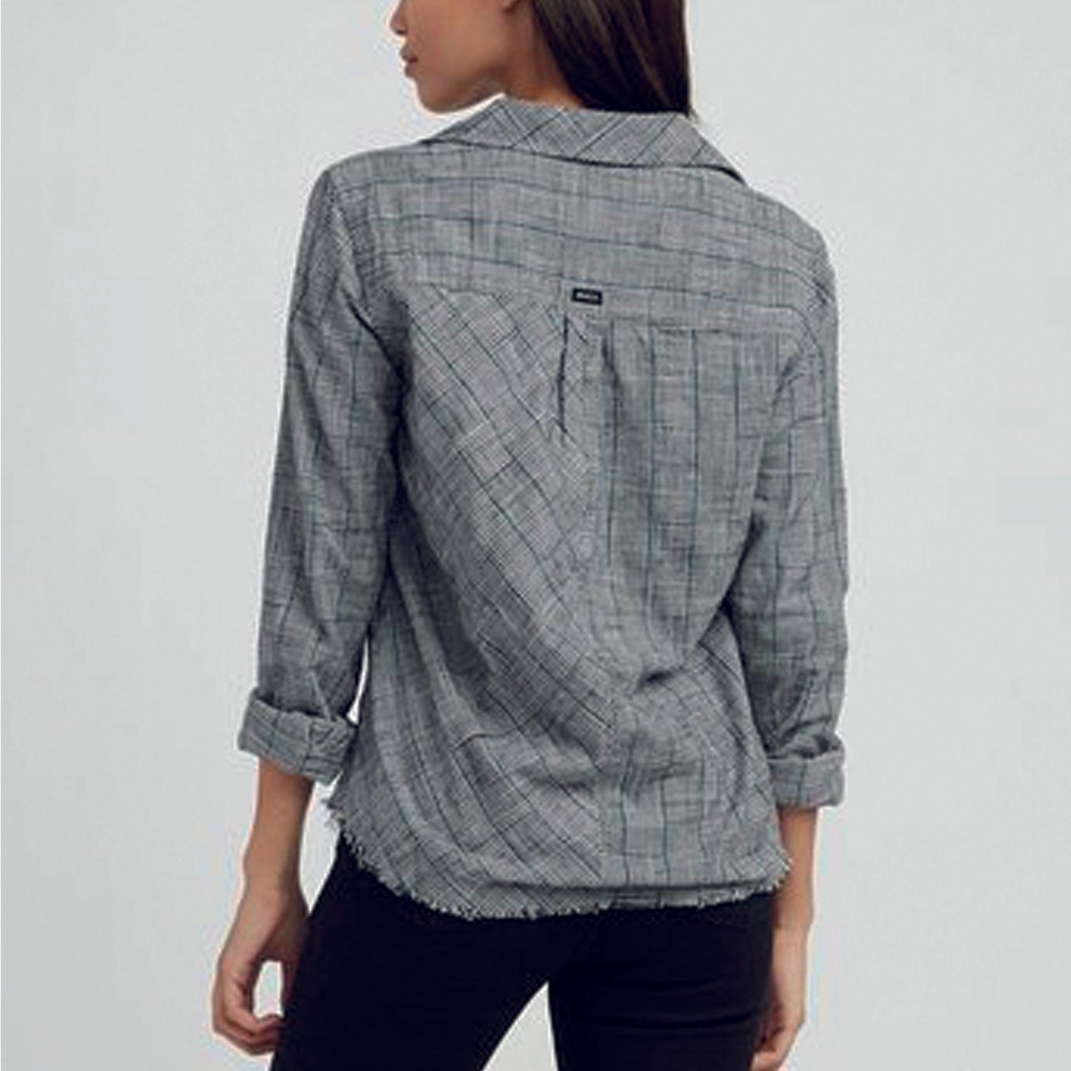 Blusa M/L Mujer Answered Gris Rvca-1