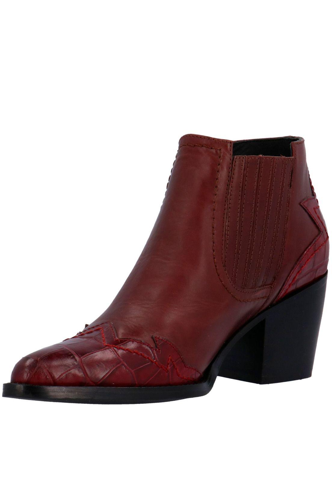 Botin Mujer Cuero Carter Burdeo-3