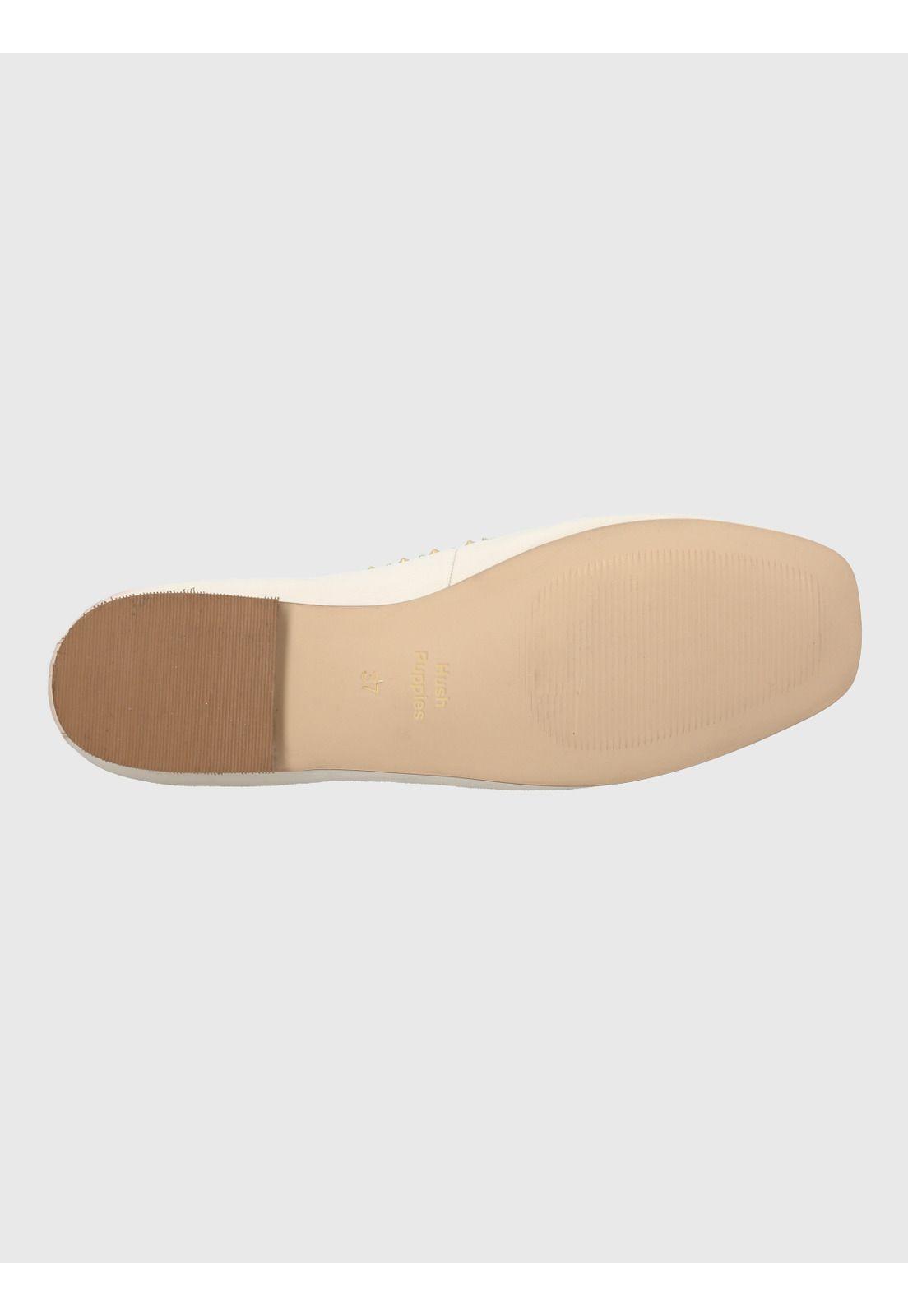 Mocasin Cuero Mujer Golden Days Blanco-7