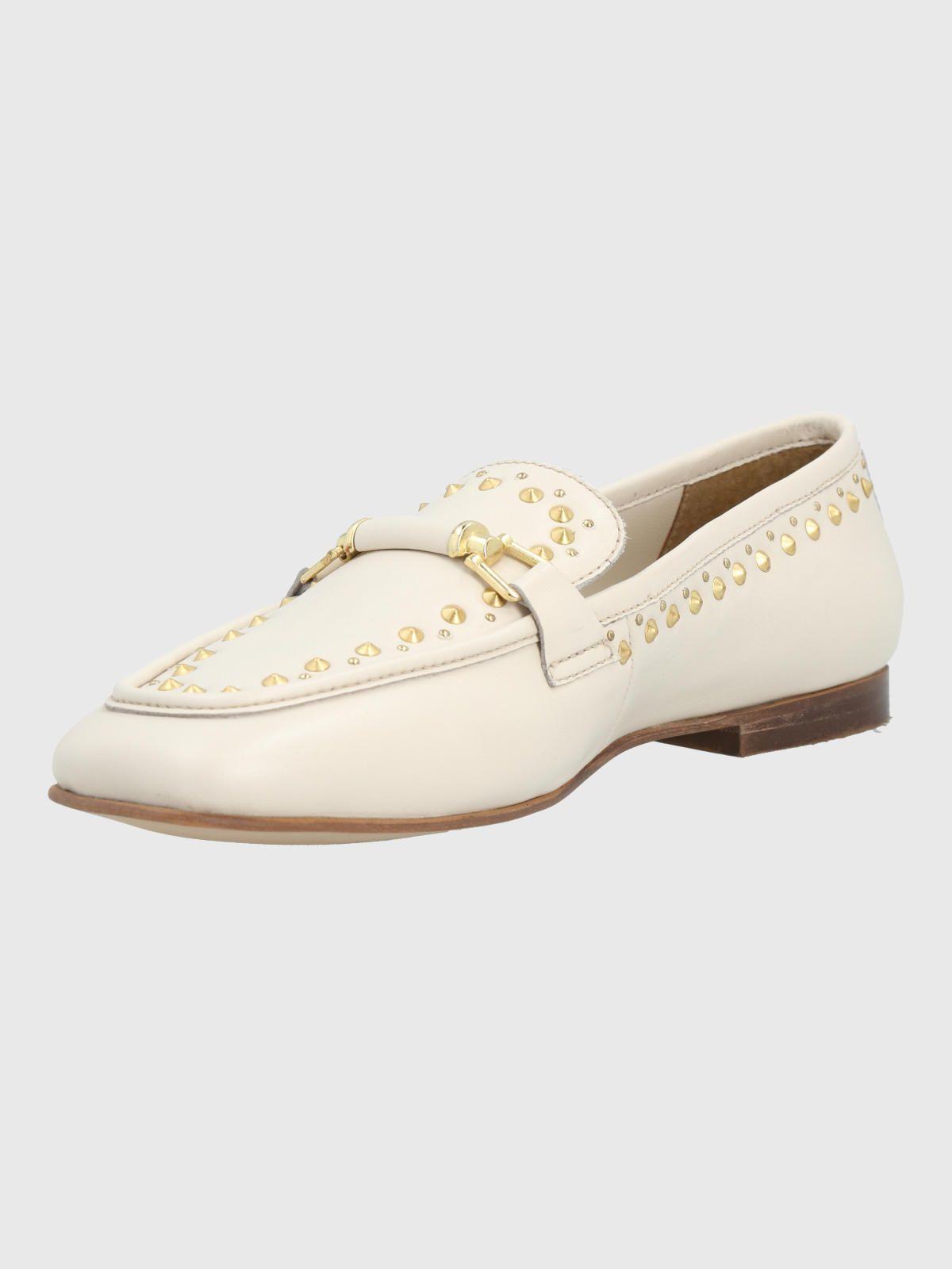 Mocasin Cuero Mujer Golden Days Blanco-4