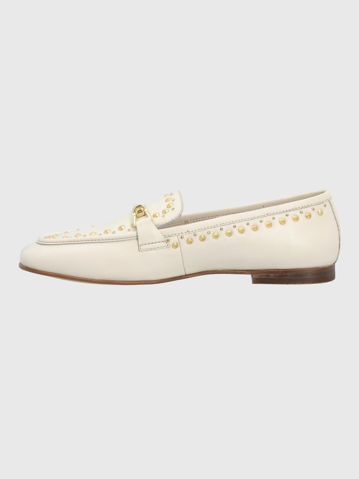 Mocasin Cuero Mujer Golden Days Blanco-5