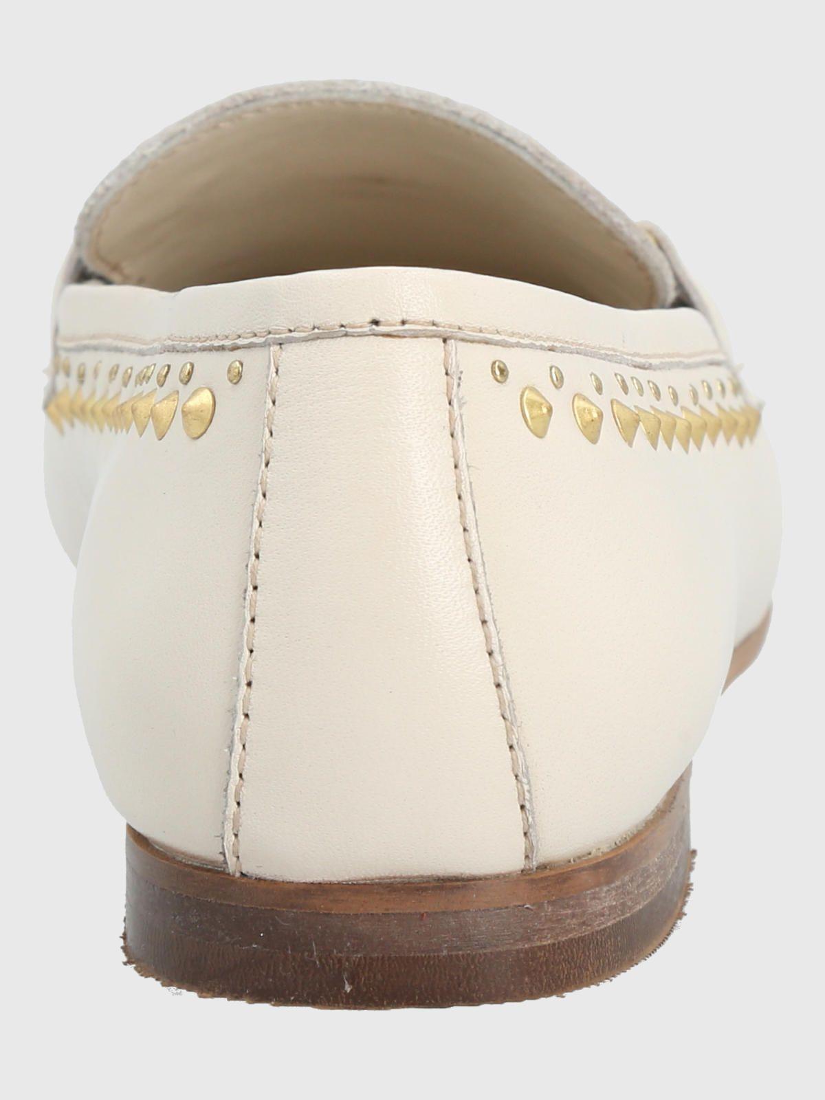 Mocasin Cuero Mujer Golden Days Blanco-6