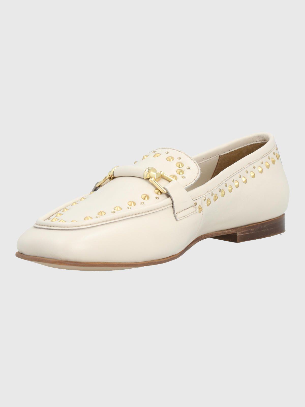 Mocasin Cuero Mujer Golden Days Blanco-4