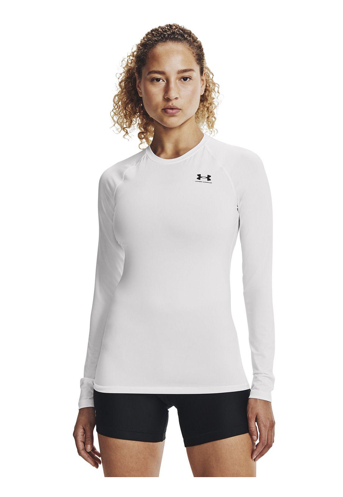 Polera Primera capa HeatGear® mujer Blanco-3