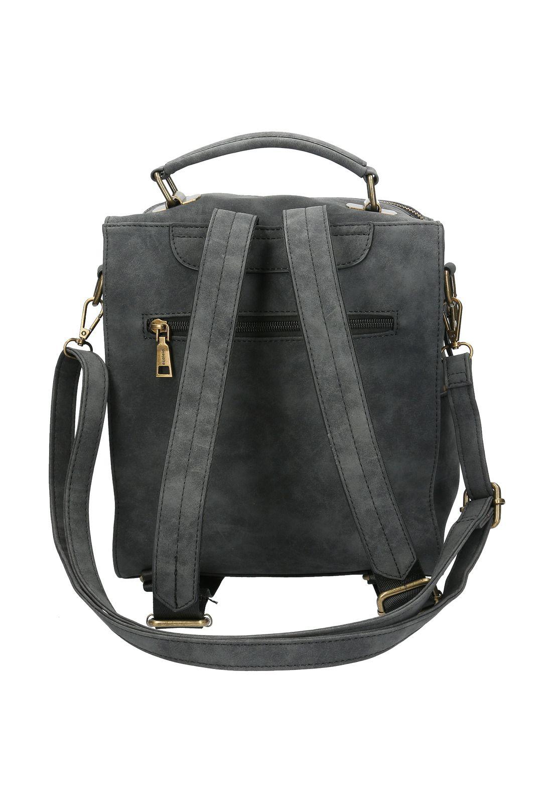 Mochila Convertible Mujer Flora Backbag Negro-3