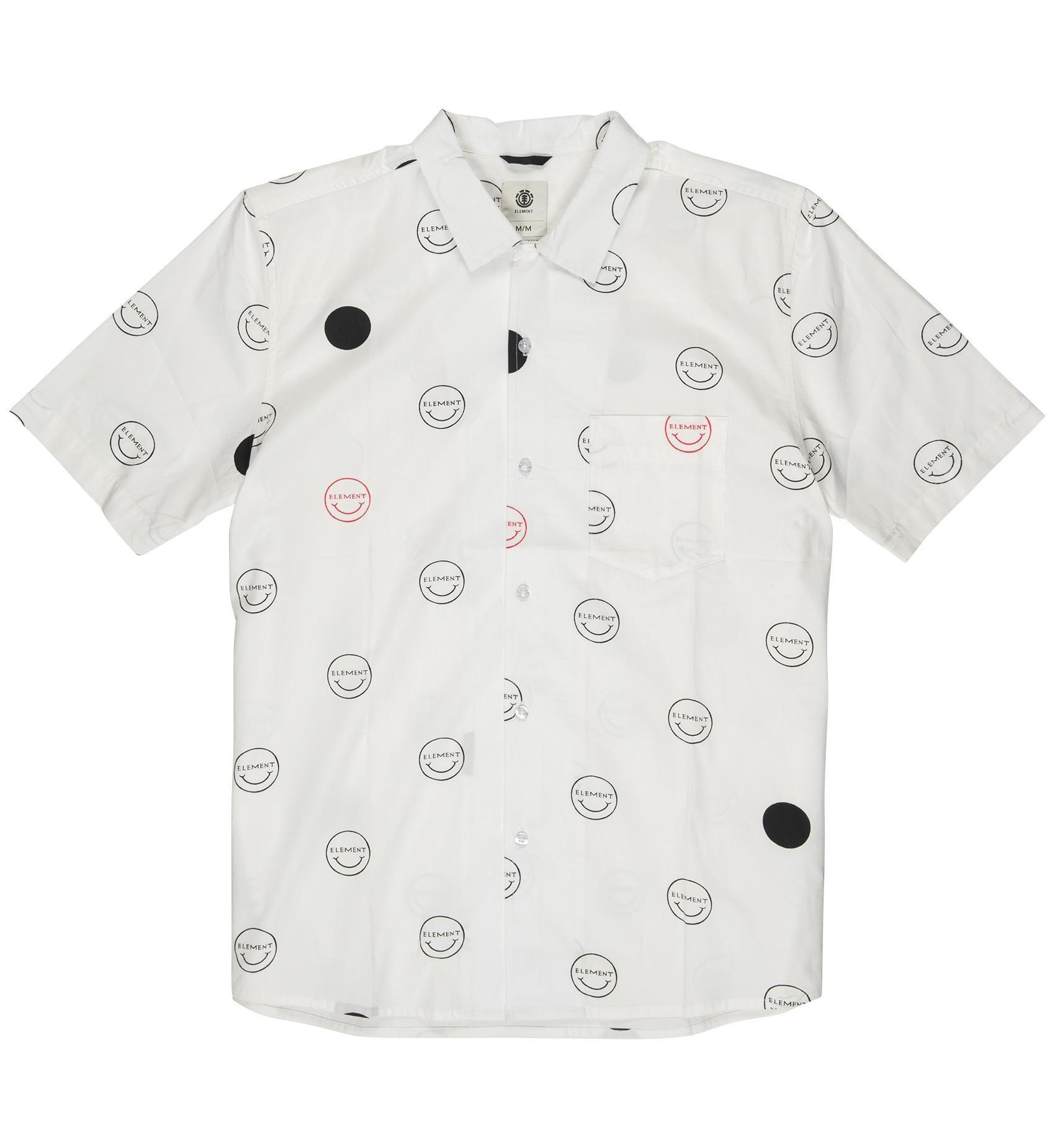 Camisa M/C Hombre Polka Smile Ss Blanco Element-0