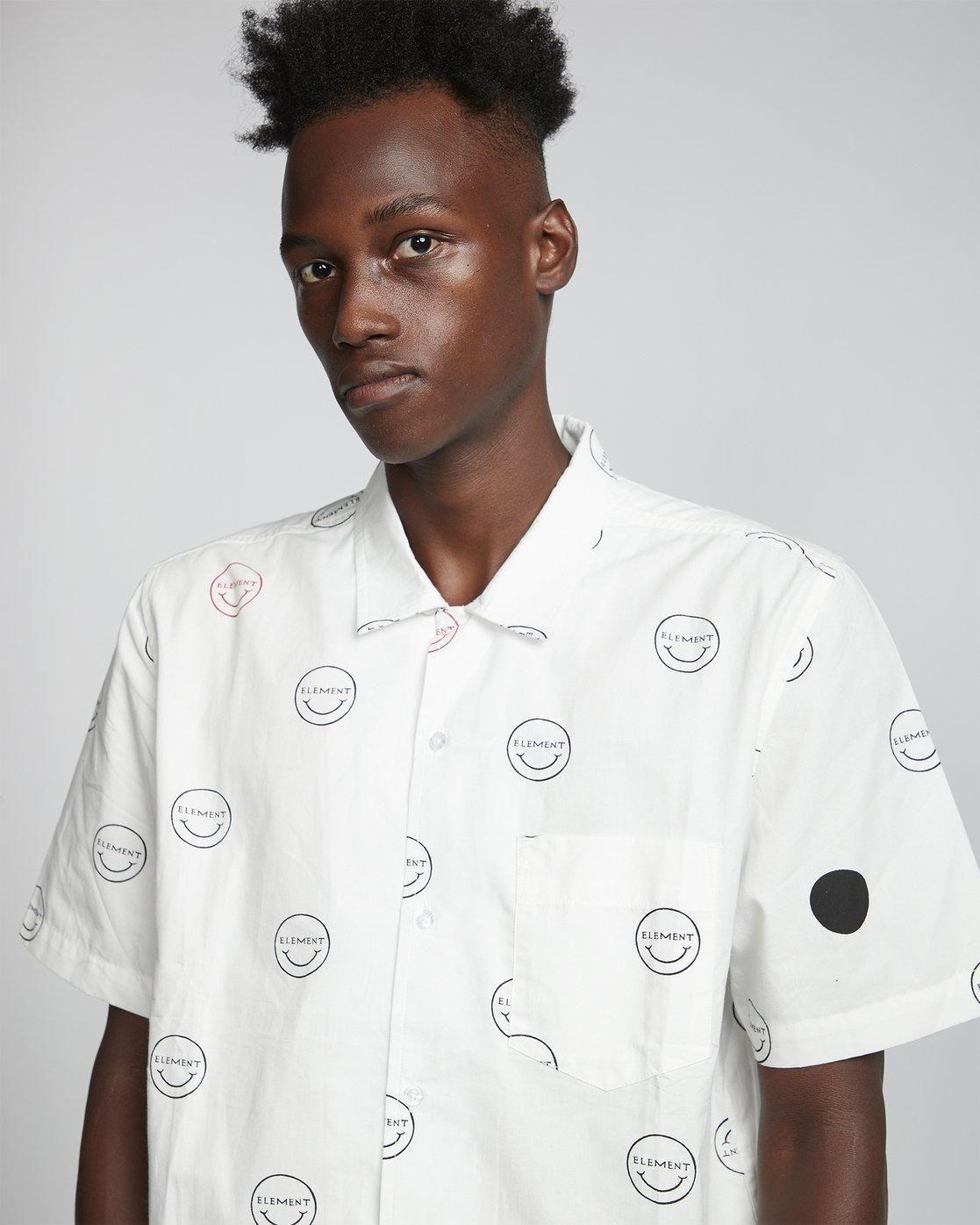 Camisa M/C Hombre Polka Smile Ss Blanco Element-1