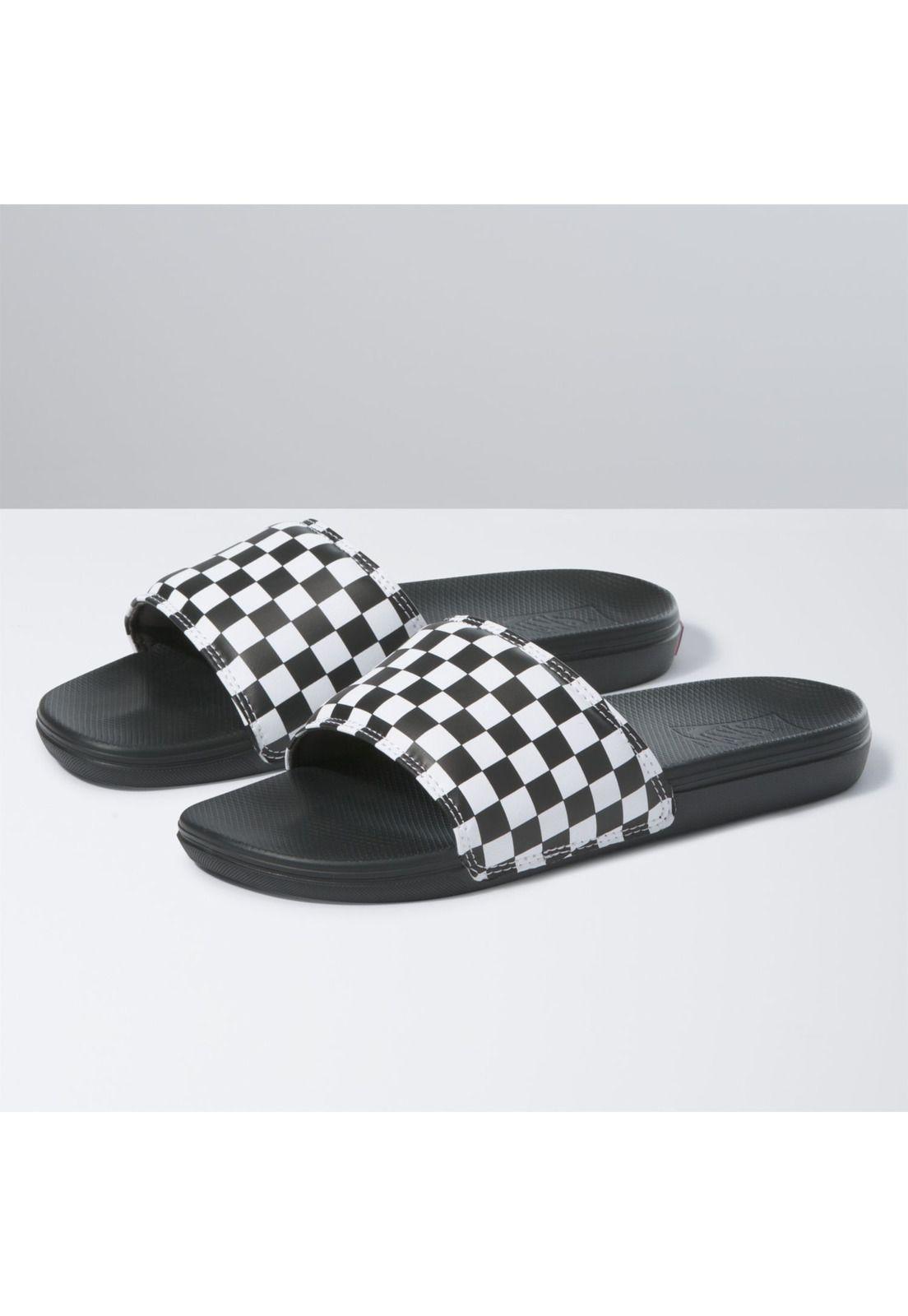Sandalia Hombre La Costa Slide-On Checker Wht/Blk-0