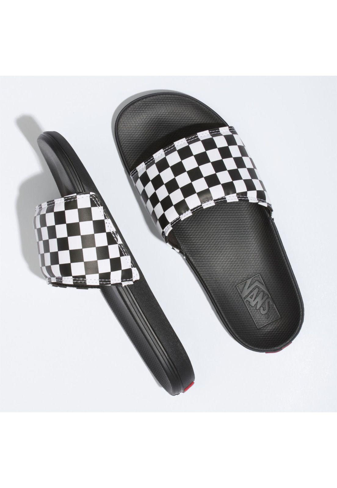 Sandalia Hombre La Costa Slide-On Checker Wht/Blk-1