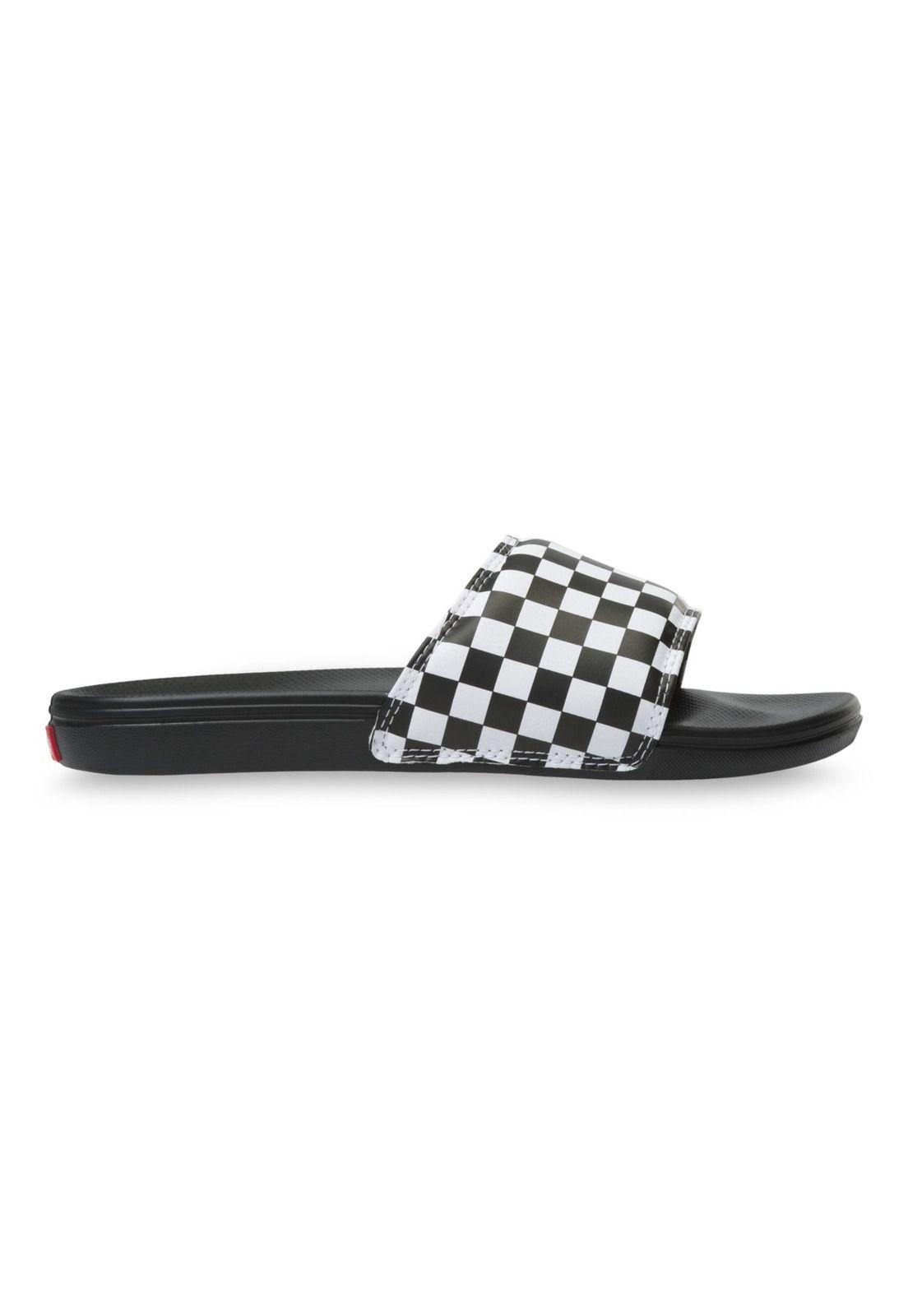 Sandalia Hombre La Costa Slide-On Checker Wht/Blk-4