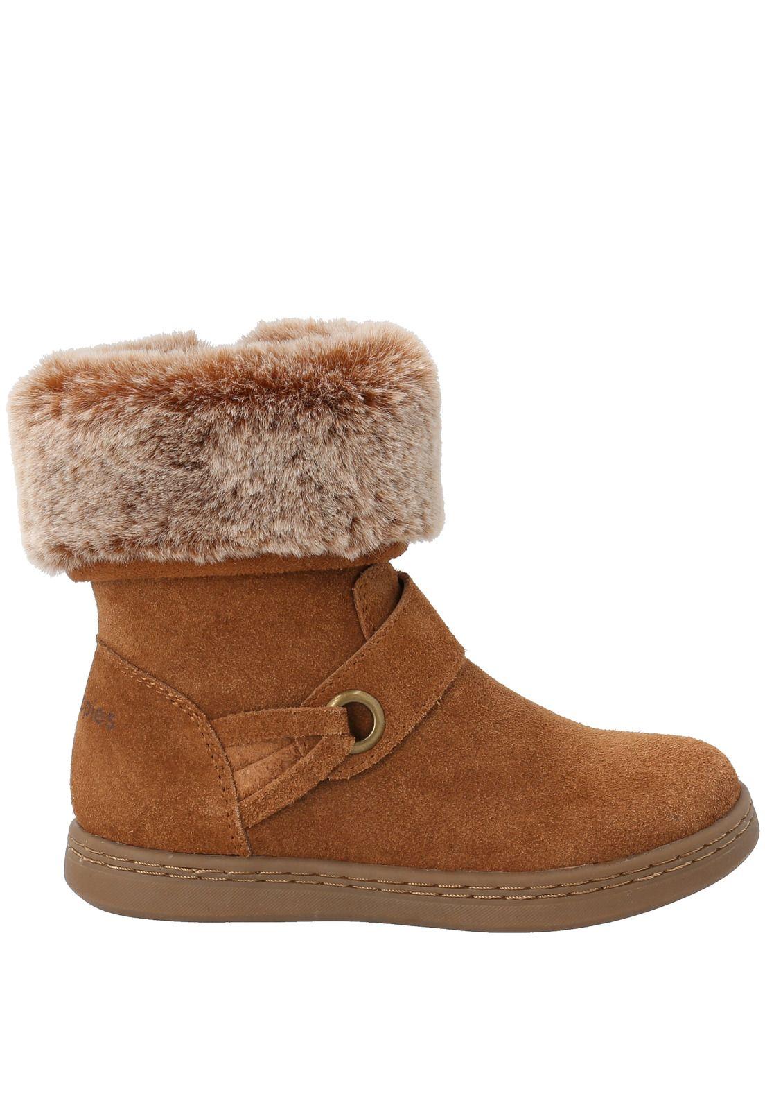 Bota Cuero Niña Becky Marrón-1