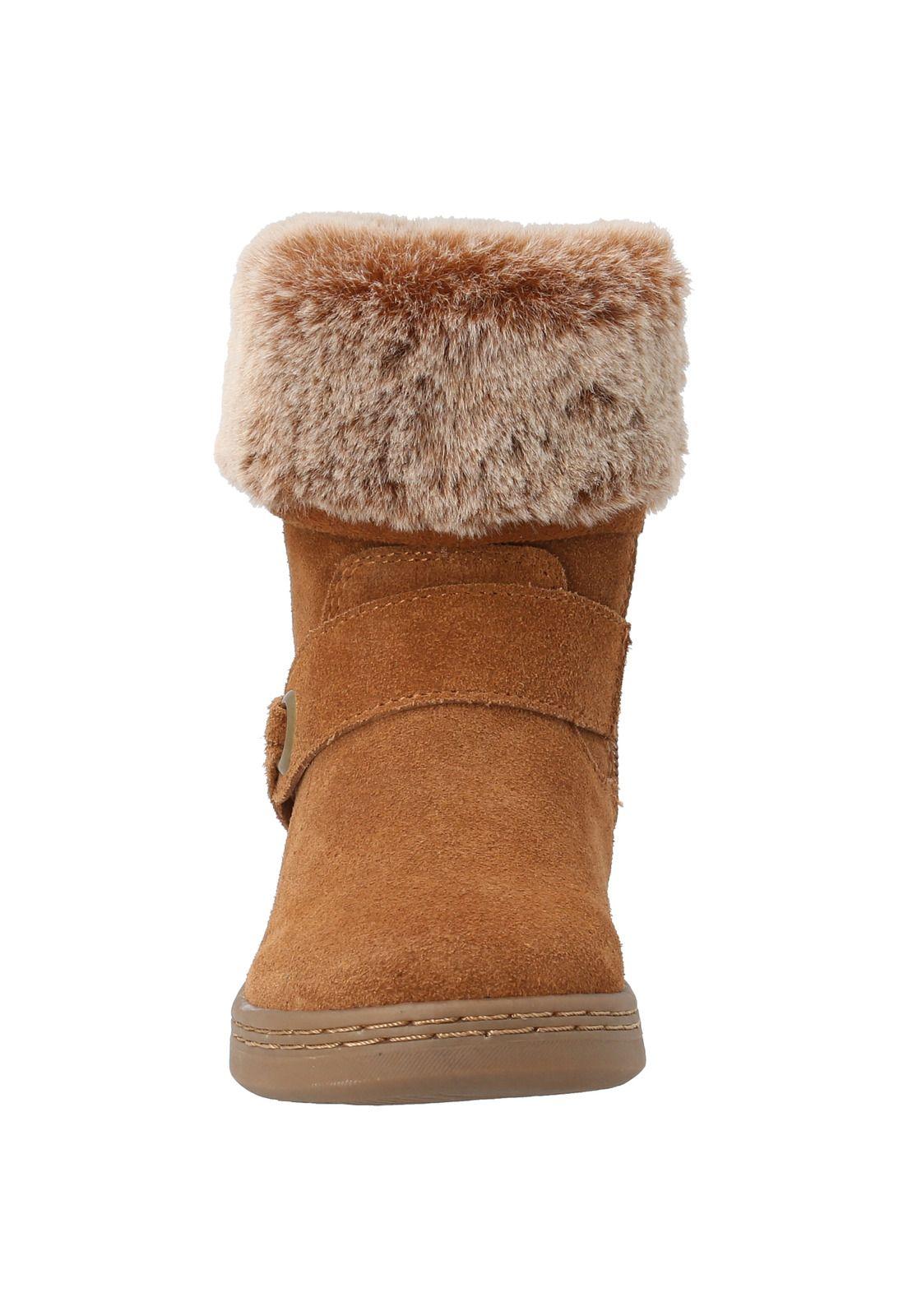 Bota Cuero Niña Becky Marrón-2