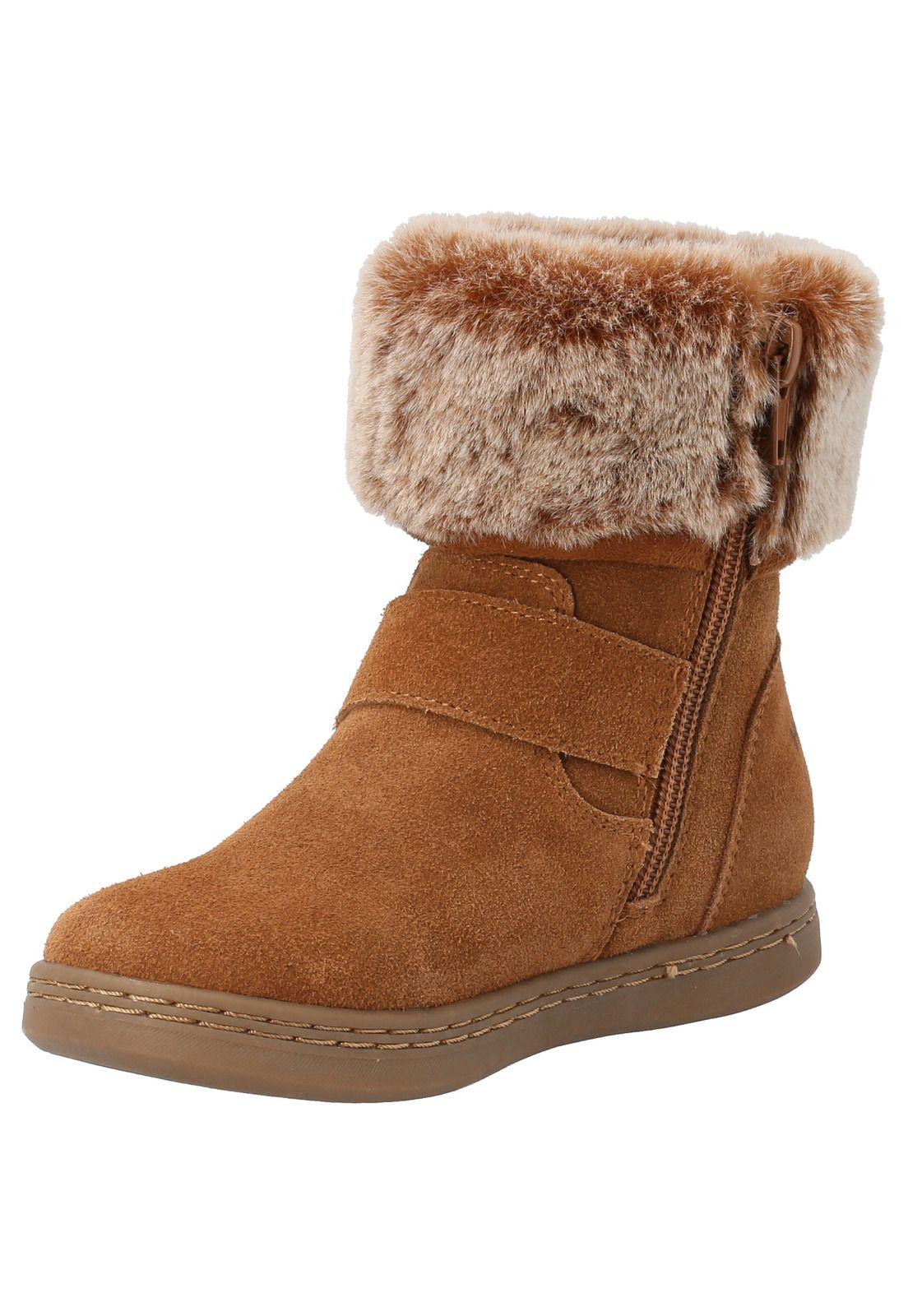 Bota Cuero Niña Becky Marrón-3