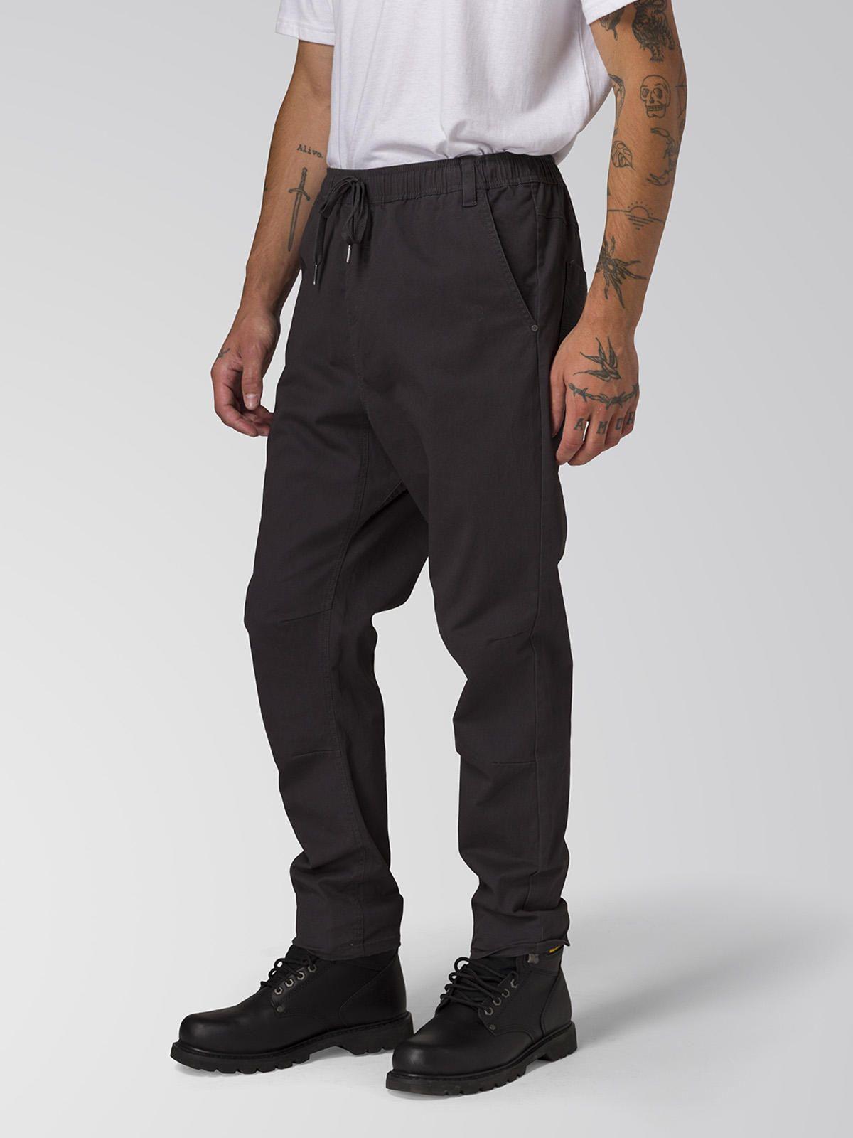 Pantalón Twill Hombre Stretch Utility Negro-3