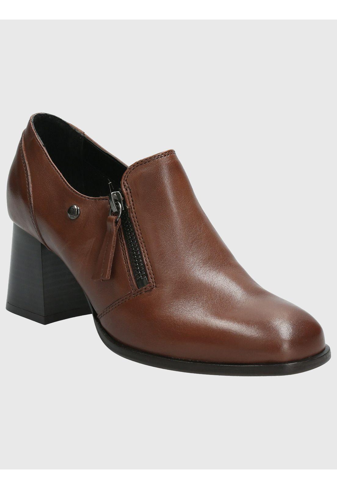 Zapato Cuero Mujer Pomell Café-0