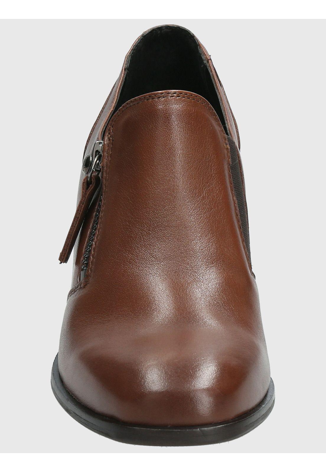 Zapato Cuero Mujer Pomell Café-3