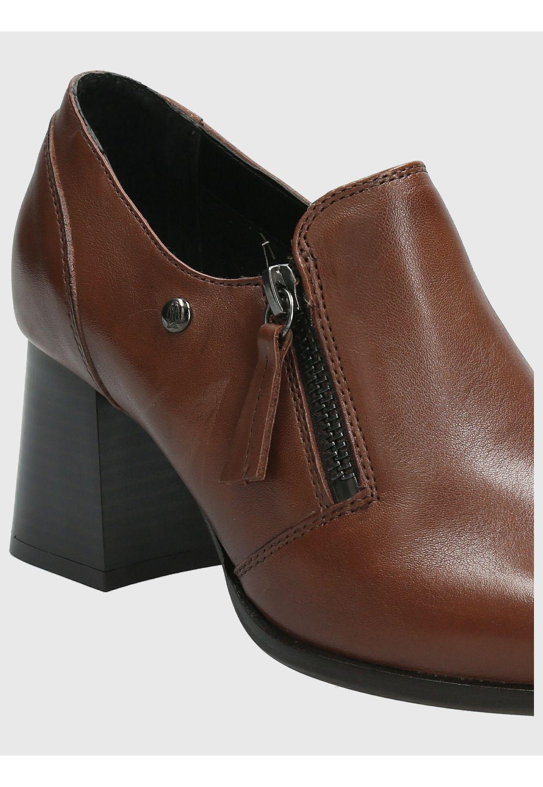 Zapato Cuero Mujer Pomell Café-7
