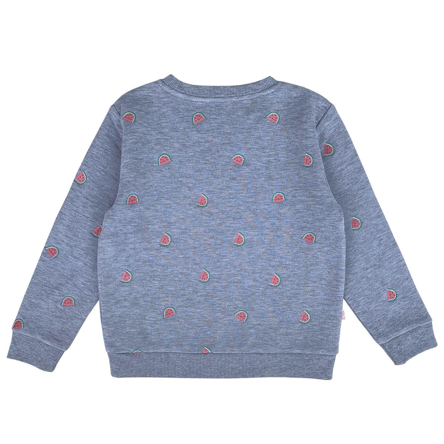 Polerón Frutas Niña Algodón Gris-1