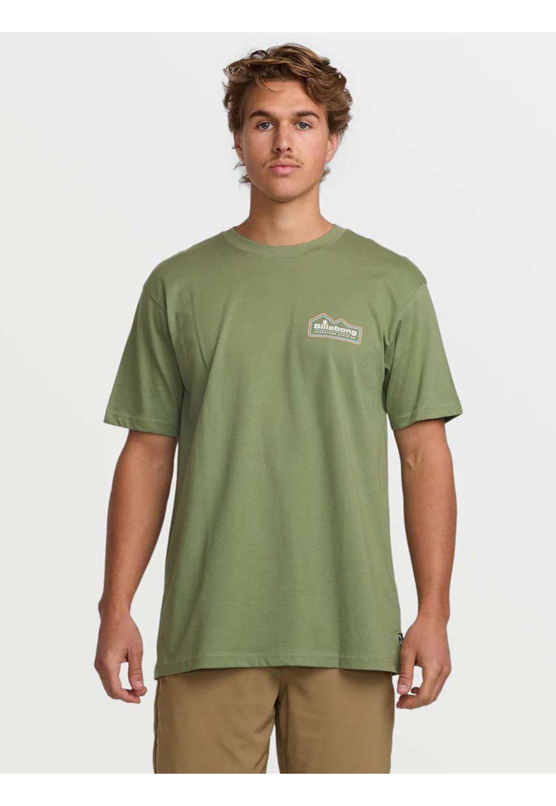Polera Manga Corta Hombre Range A/Div Verde Billabong-0