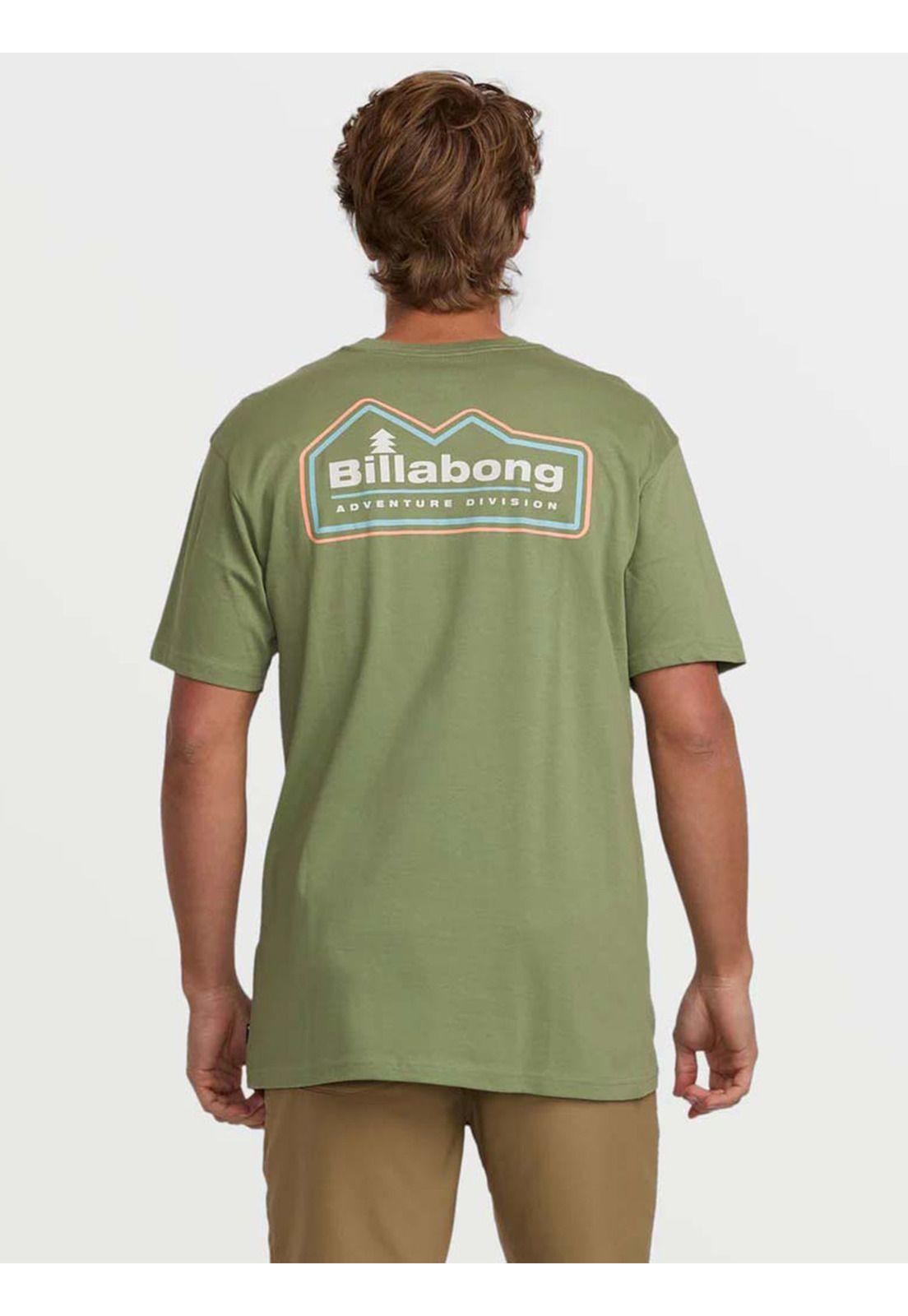 Polera Manga Corta Hombre Range A/Div Verde Billabong-1