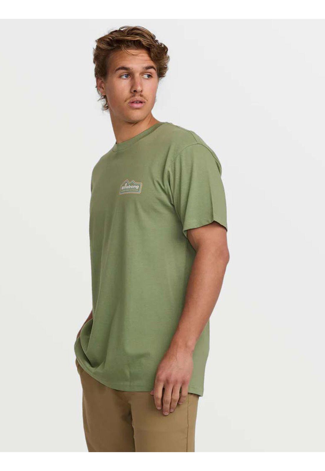 Polera Manga Corta Hombre Range A/Div Verde Billabong-3