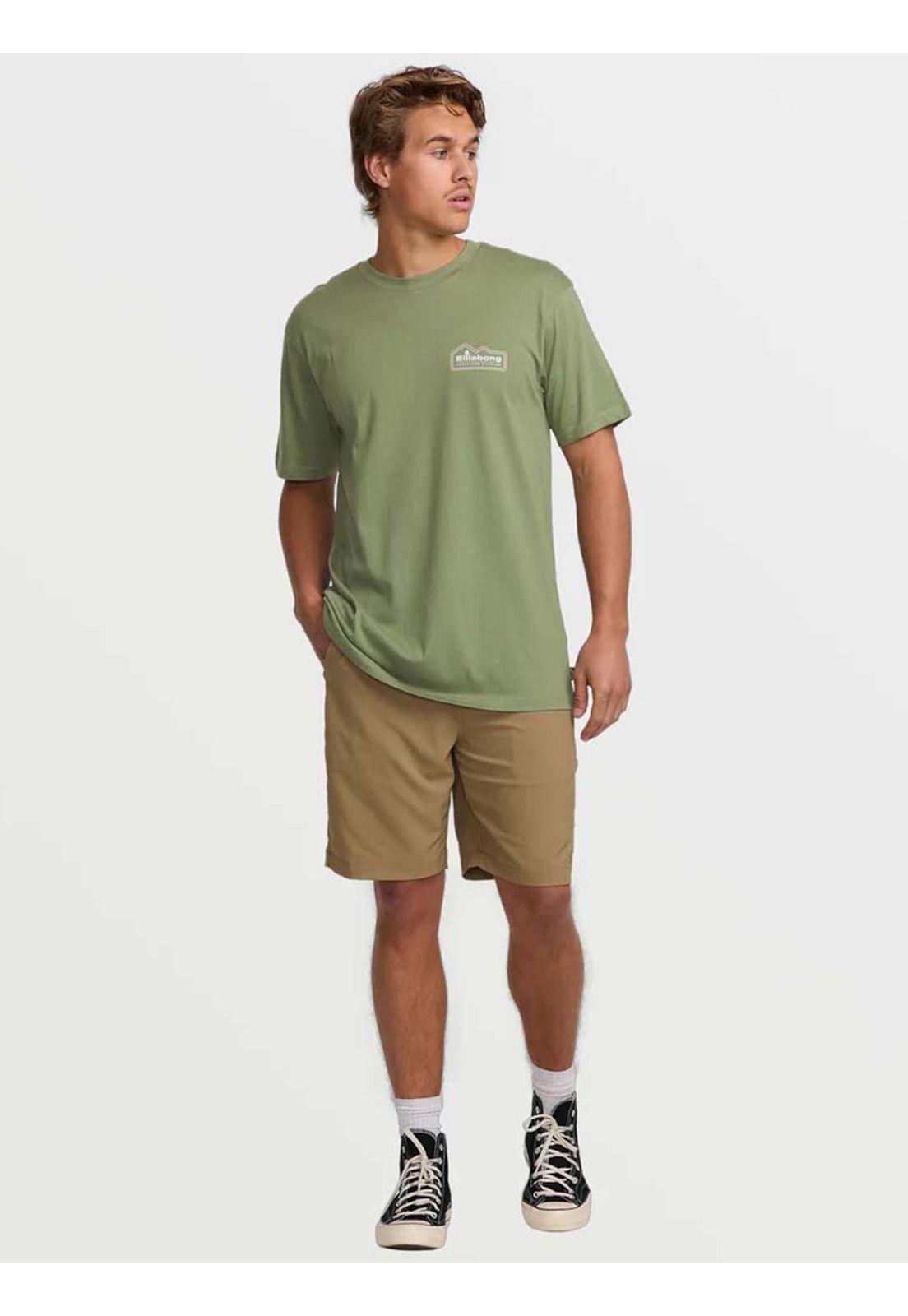 Polera Manga Corta Hombre Range A/Div Verde Billabong-5