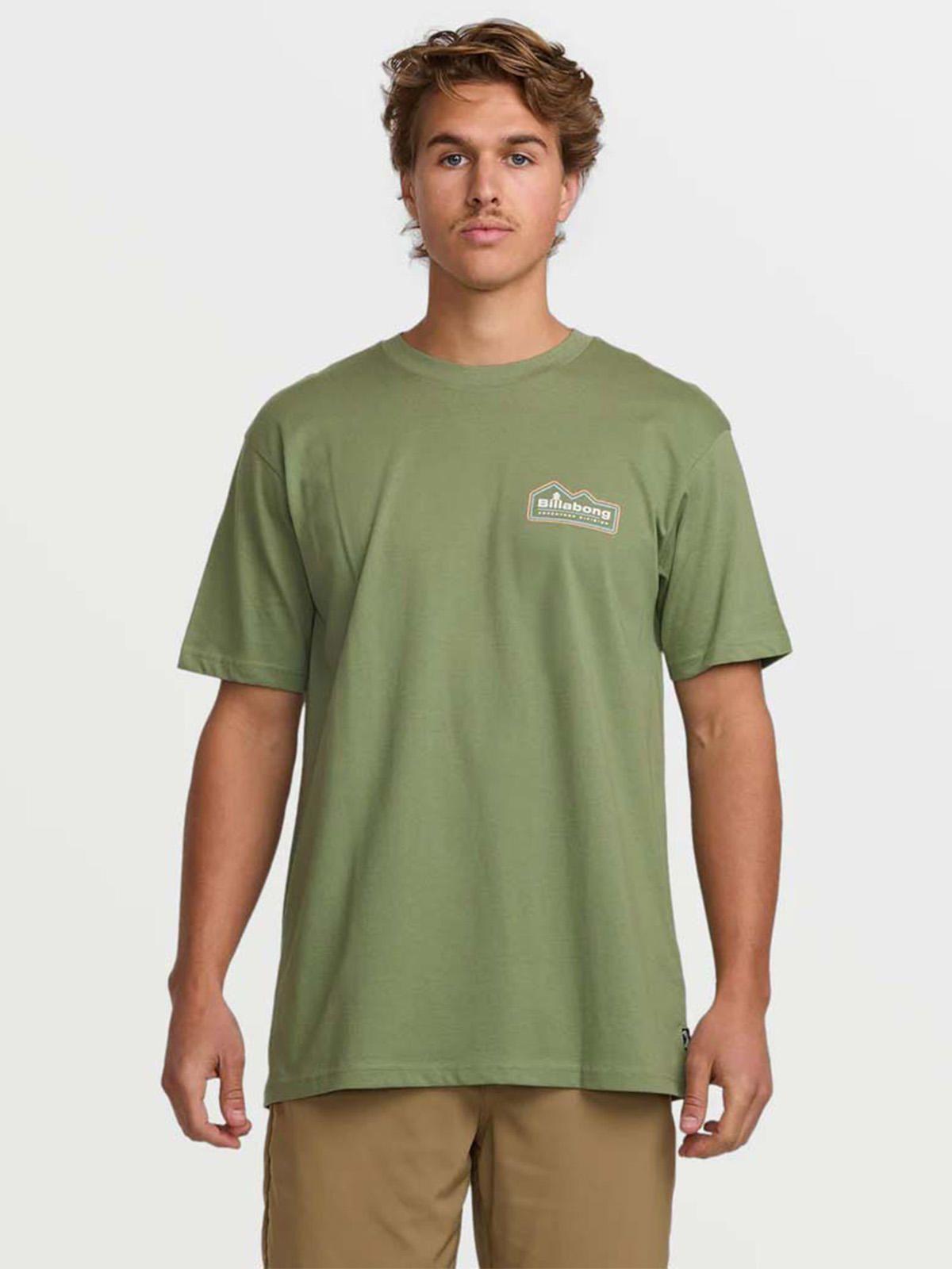 Polera Manga Corta Hombre Range A/Div Verde Billabong-0