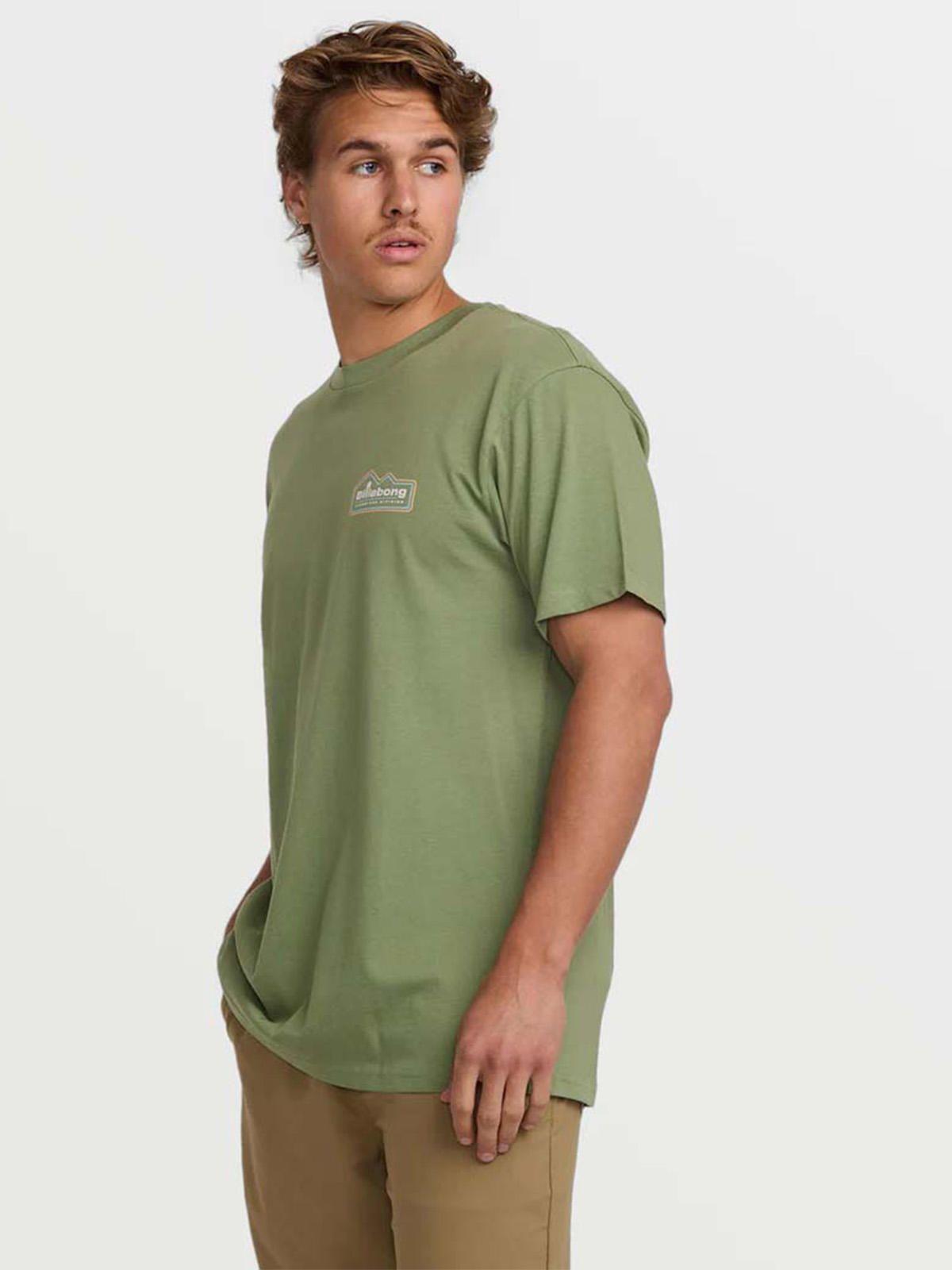 Polera Manga Corta Hombre Range A/Div Verde Billabong-3