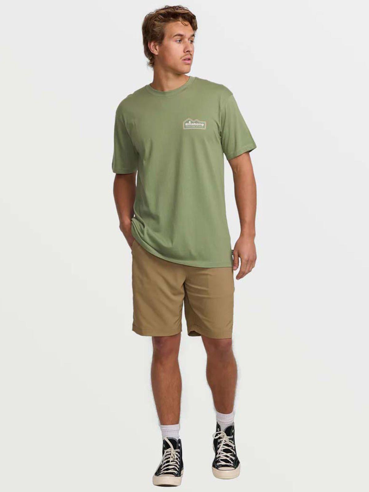 Polera Manga Corta Hombre Range A/Div Verde Billabong-5