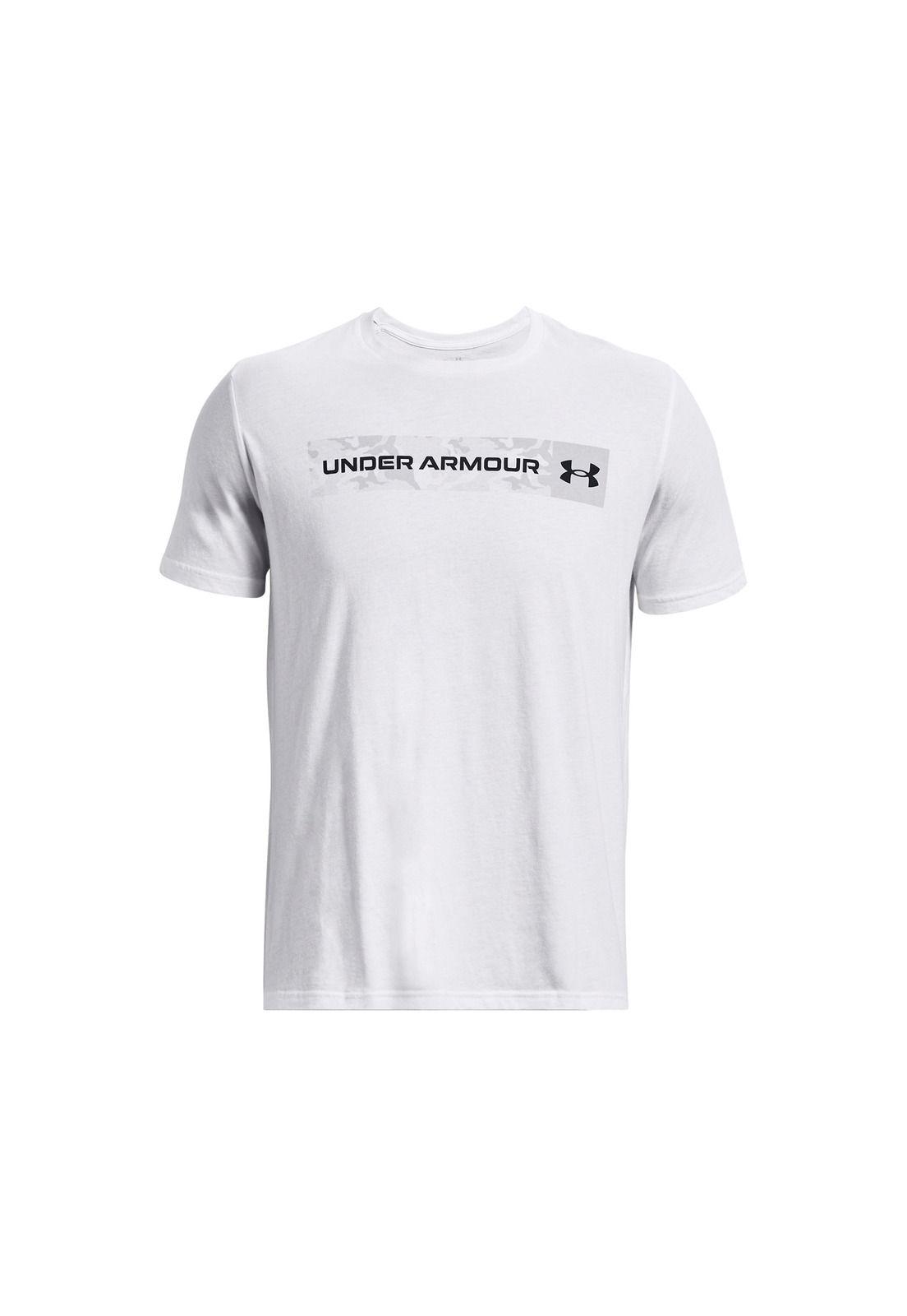 Polera UA Camo Chest Stripe hombre Blanco-0