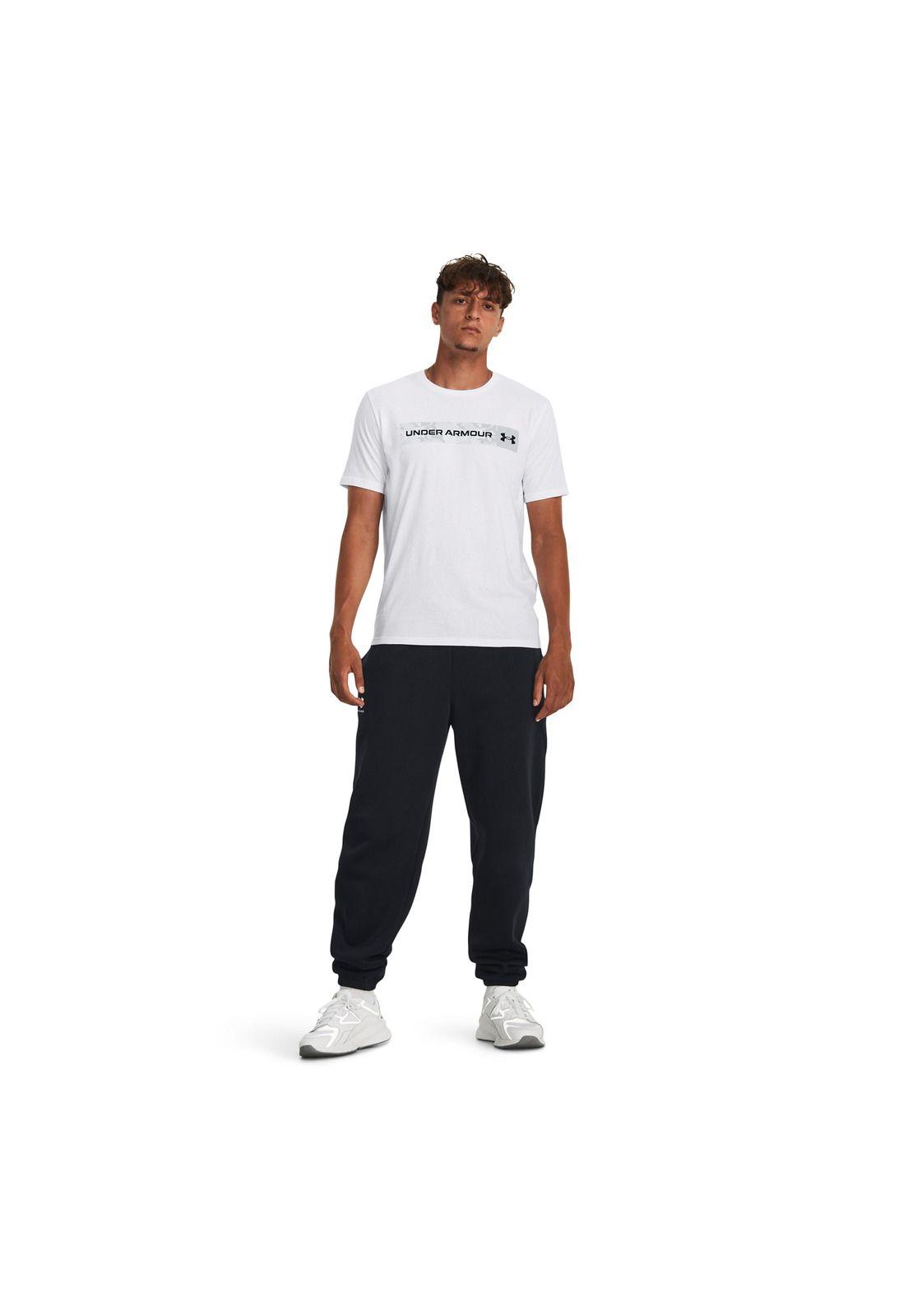 Polera UA Camo Chest Stripe hombre Blanco-5