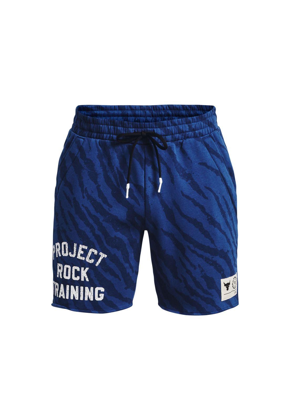 Short Training Project Rock Rival Printed Azul Hombre-0