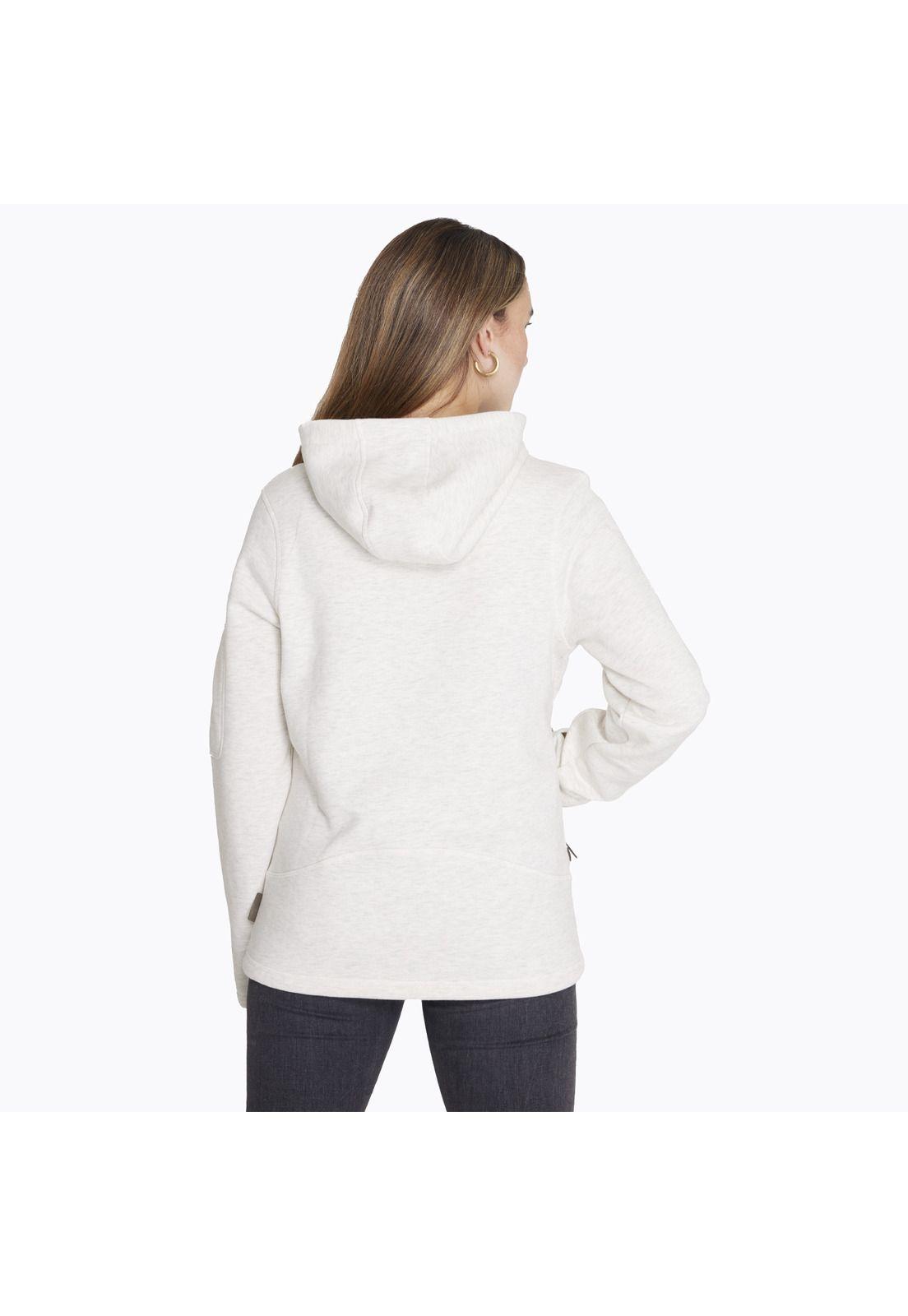 Polerón Full Zipper Hoodie S Blanco Mujer-3