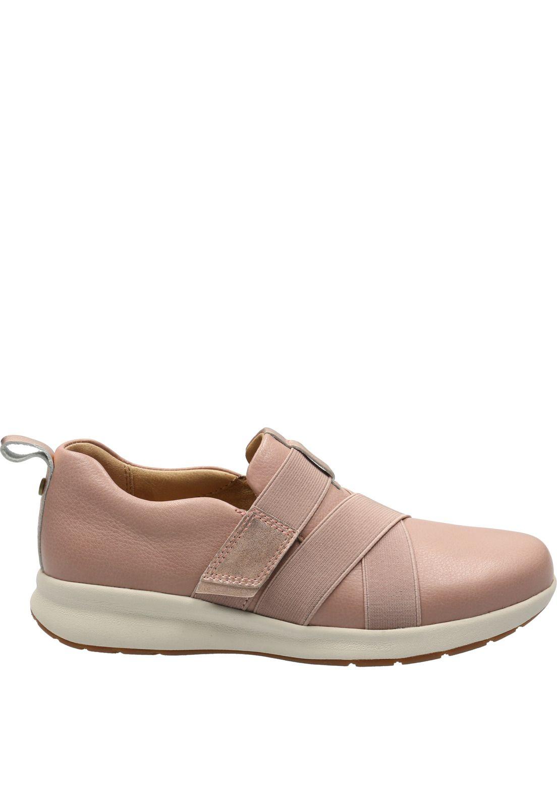 Zapatilla Cuero Mujer Spinal Elastic Rosa-1