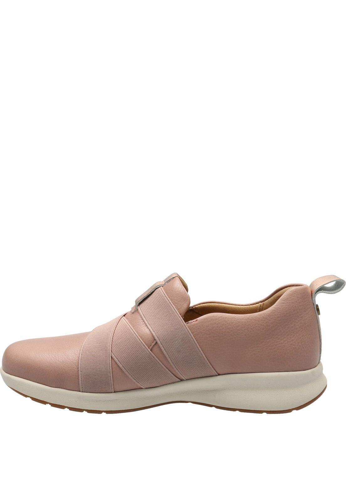 Zapatilla Cuero Mujer Spinal Elastic Rosa-4