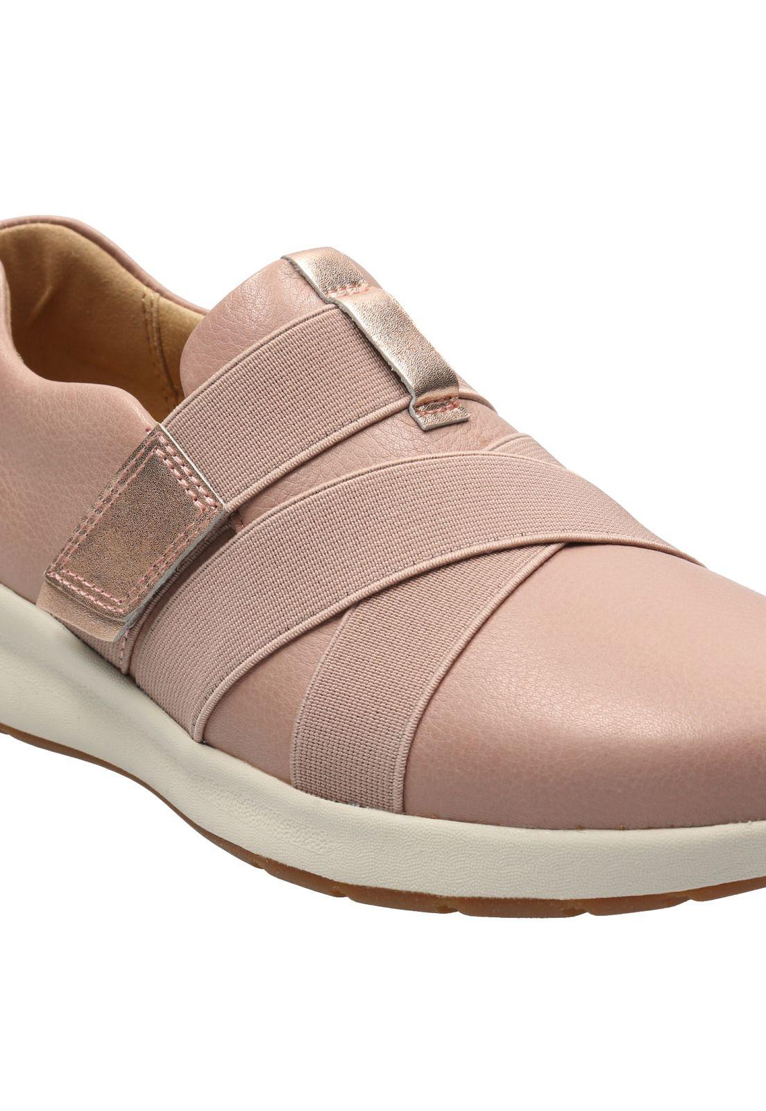Zapatilla Cuero Mujer Spinal Elastic Rosa-6