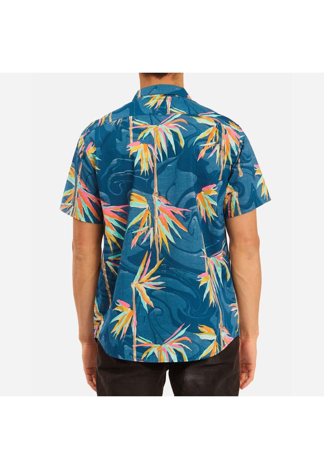 Camisa M/C Hombre Sundays Floral Azul-2