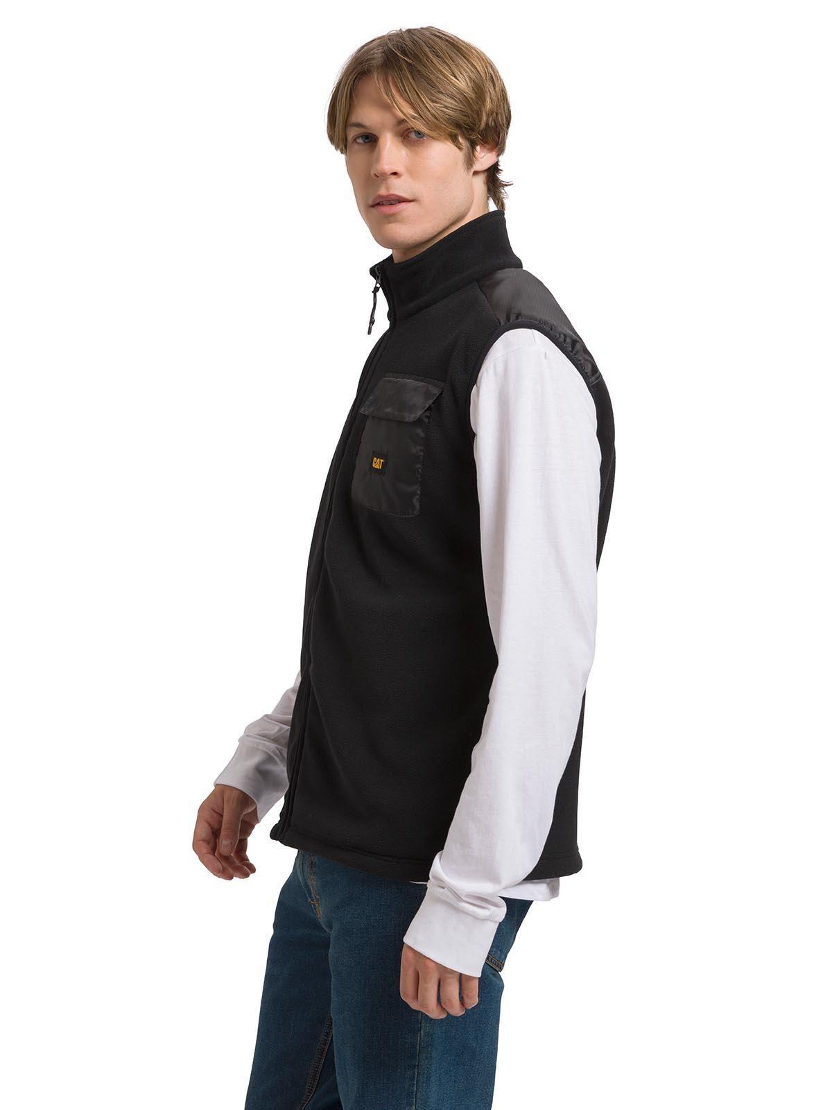 Polar Sin Mangas Fleece Utility Hombre Negro Cat-4