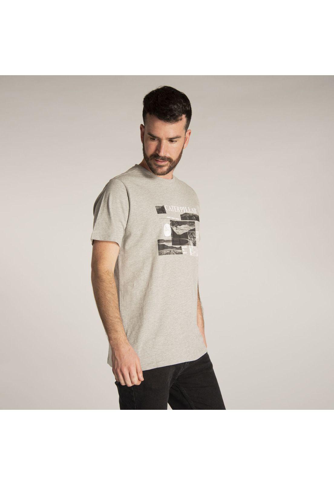 Polera M/C Hombre Around The World Tee Gris-1