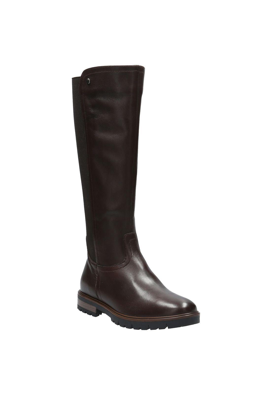 Bota Cuero Mujer Edra Café-0