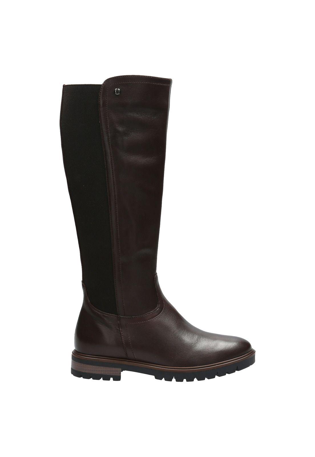 Bota Cuero Mujer Edra Café-1