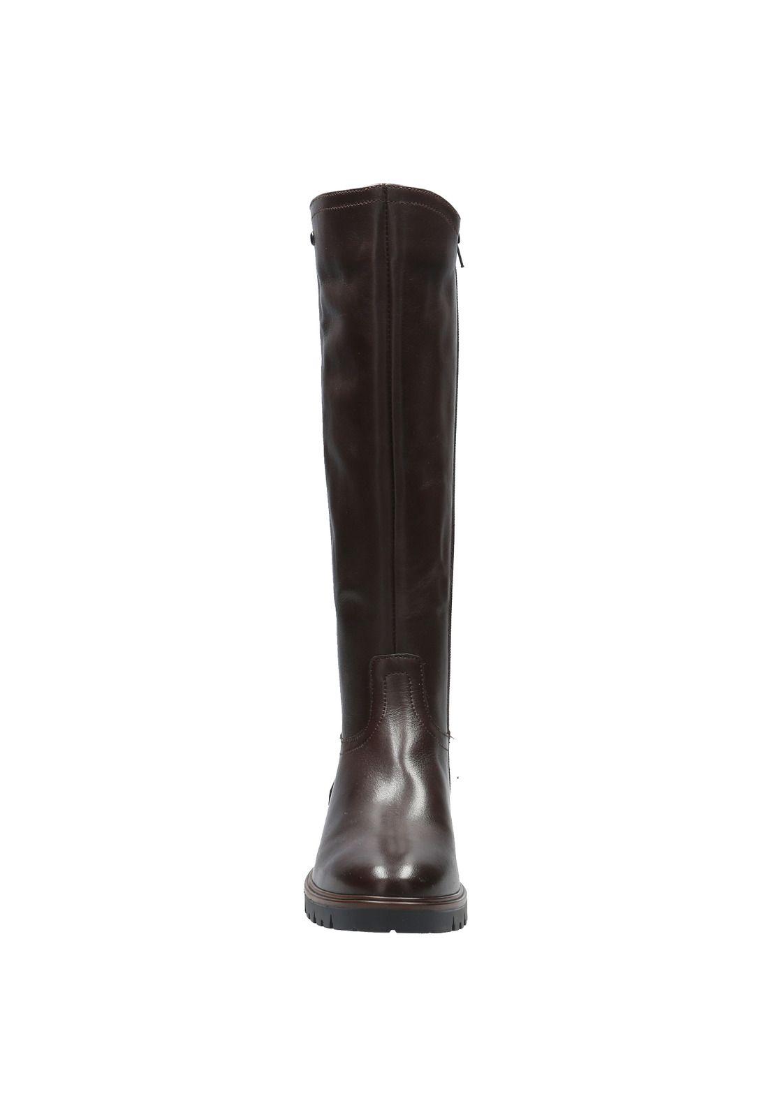 Bota Cuero Mujer Edra Café-3