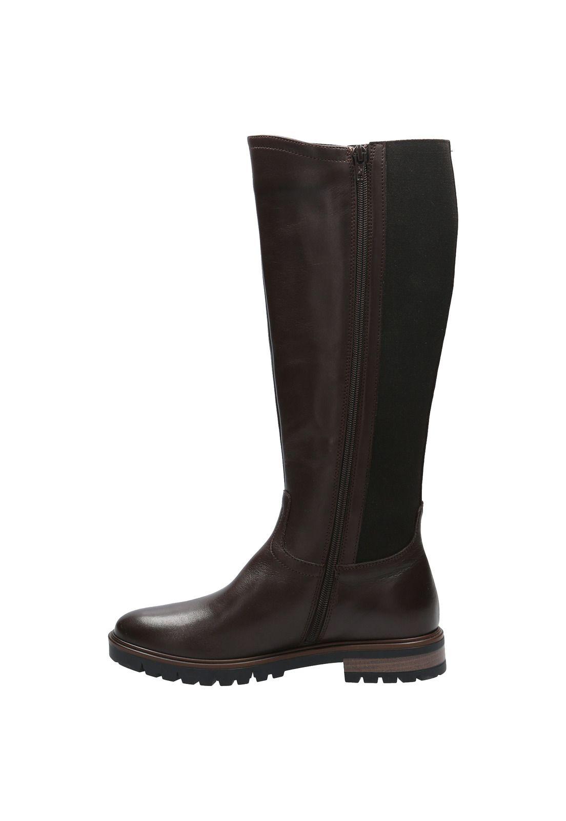 Bota Cuero Mujer Edra Café-5